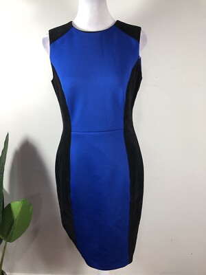 Calvin Klein Blue Black Colorblock Sheath Dress NEW 4 | eBay Calvin Klein Blue Black Colorblock Sheath Dress NEW 4 | eBay