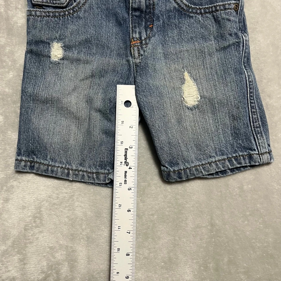 Pantalones Cortos Denim Wrangler Niños Talla 4T Azul Envejecido Informal Todos los Días Foto 2 de 4