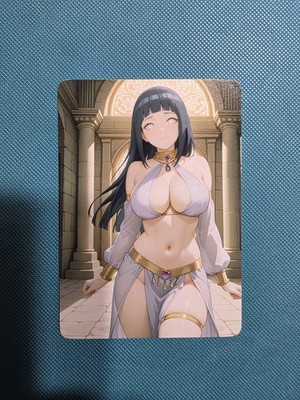 Double Sided Beautiful Waifu Card -Hinata-Custom DIY Fan Art Card 