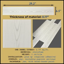 DIY Glue Up/popcorn, wall Ceiling Panels, Foam Planks,Tiles 36 Pcs/Pack 63.72 SF