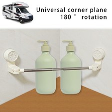 2 RV Shower Corner Storage Bar Adjustable Stainless Steel Rod 11.8-23.6 inches