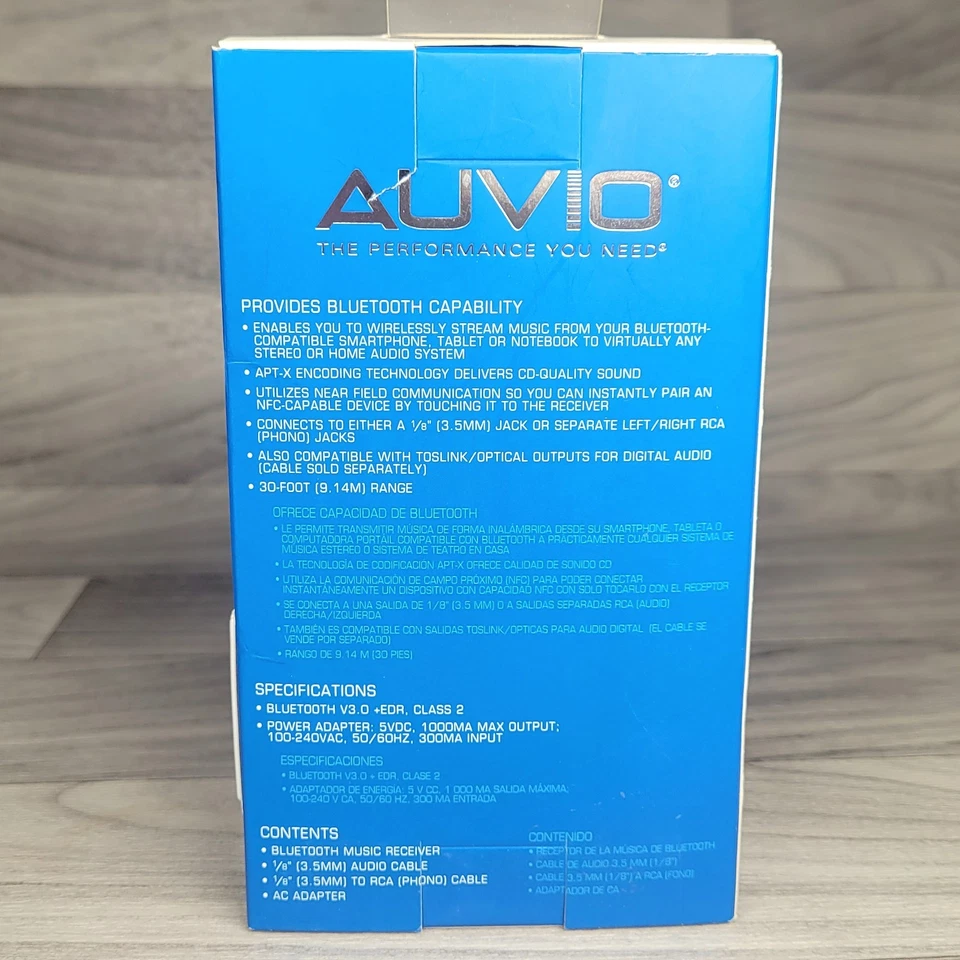 Receptor de música Auvio 1500476 Bluetooth NFC nuevo (caja abierta) Foto 2 de 4