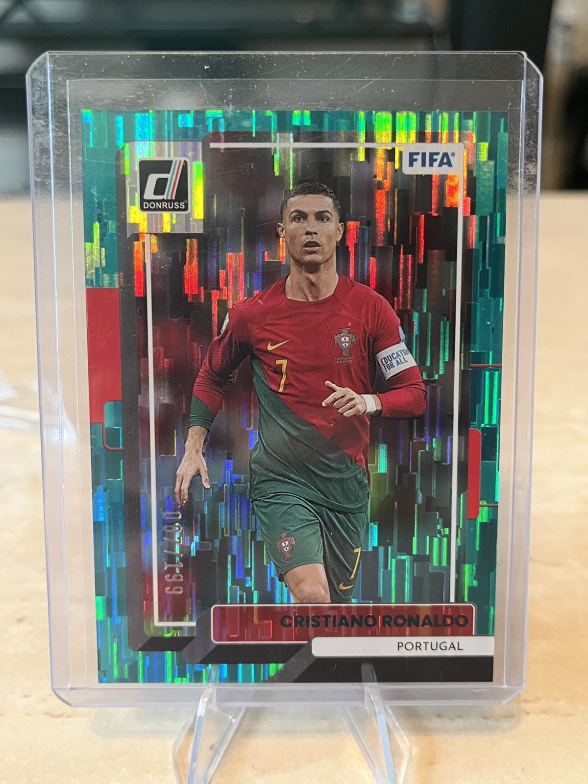 Cristiano Ronaldo 2022-23 Panini Donruss FIFA Teal /199 Portugal