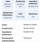 Native Dunkin' Deodorant, Aluminum & Paraben Free, Blueberry Cobbler, 2.65 Oz — photo 6