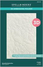 E3D-055 Elegant Butterflies 3D Embossing Folder - Stylish Ovals Collection