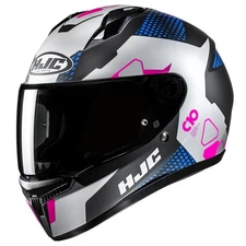Hjc C10 Aspa Helmet (Small, Semi-Flat Blue/Pink (MC-28SF))