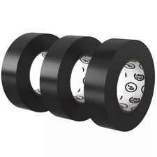 0.75 In. X 66 Ft. Electrical Tape Black 3-Pack Waterproof High Temp Flame Retard