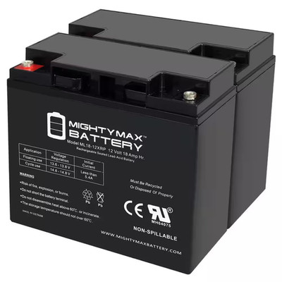 ML18-12XRP - 12-Volt 18 AH, Internal Thread (INT) Terminal, Reverse Polarity, Re
