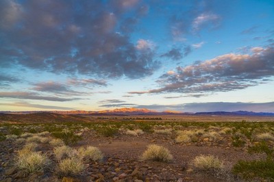 Nevada Desert Nature Landscape Cloudy Sky Photo Poster 18x12