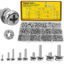 640PCS Machine Screws Assortment Kit, M2 M2.5 M3 M4 M5, Assorted Nuts and Bolts