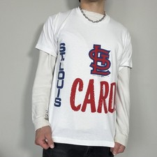Vintage St. Louis Cardinals Shirt Large White MLB Baseball Screen Stars Best