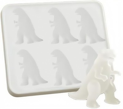Kitchen Bar Godzilla Shaped Ice Cube Mold Ice Cube Tableware 6 Grid Silicone
