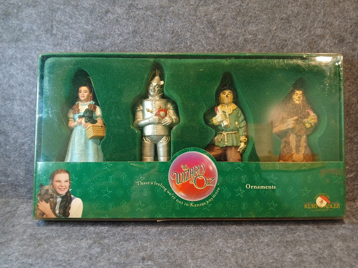 Kurt Adler Wizard of Oz 4 Piece Hand-Painted Stone Resin Ornament Set