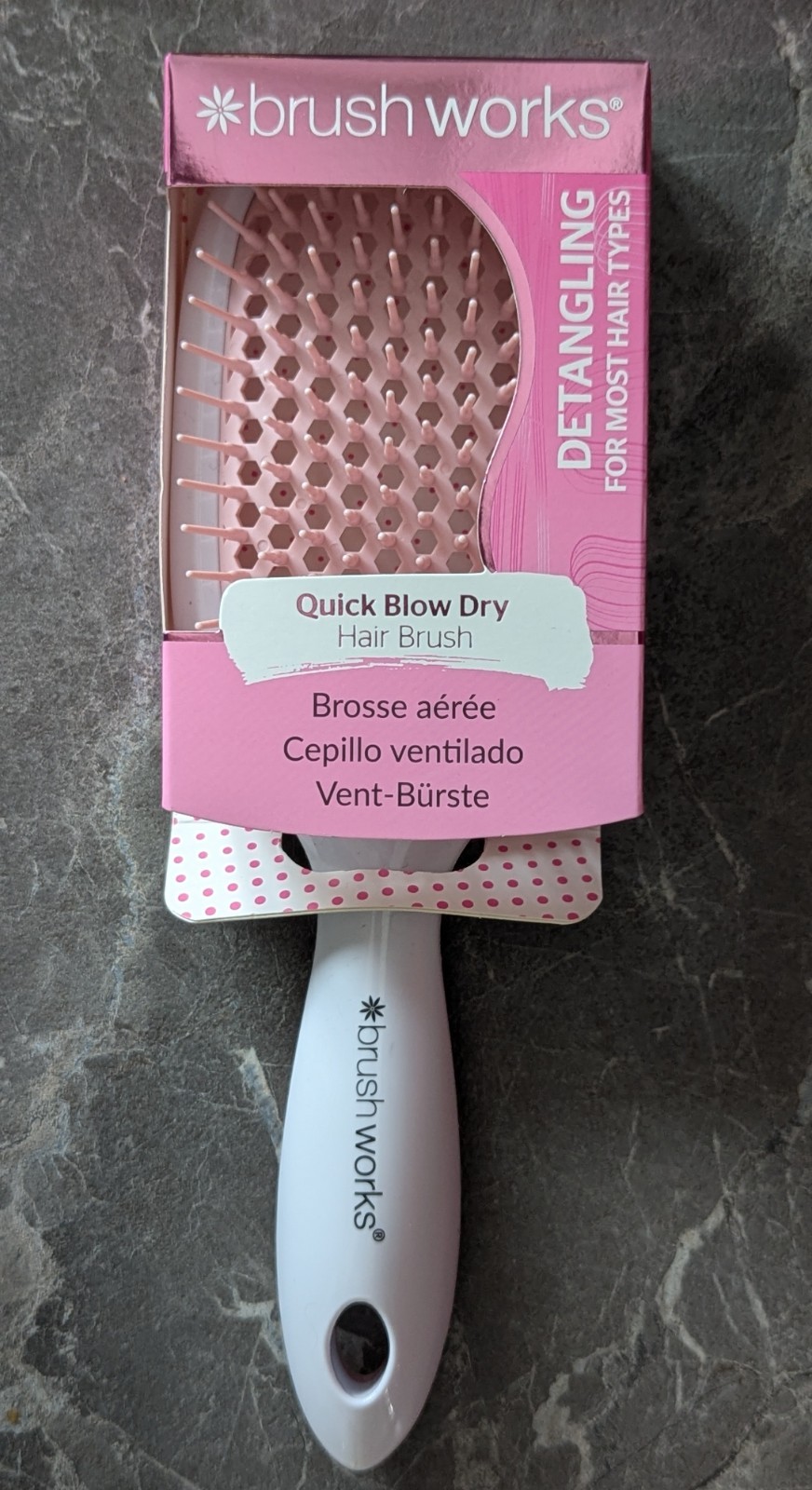 Brushworks Quick Blow Dry Hair Brush Detangling For Most Hair Types Brand New