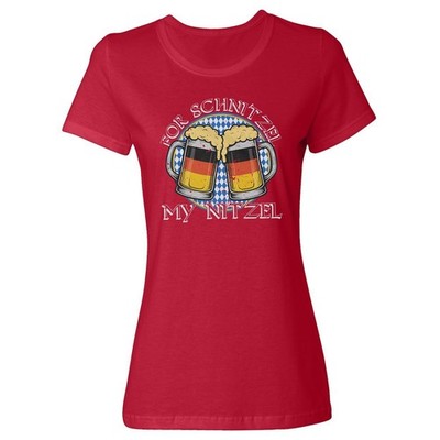 Octoberfest Beer - For Schnitzel My Nitzel Graphic Ladies' Crewneck T-Shirt