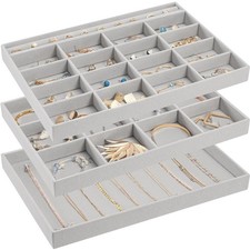 Schmuckorganizer, Schmucktabletts, 3-teilig, Schmuckeinsatz, Schubladeneinsat...