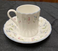 Royal Worcester - Miniature Floral Tea Cup & Saucer