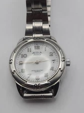 ACQUA Indiglo Timex Watch Womens White Dial Silver Tone New Battery Working