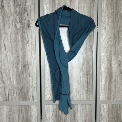 Carole Wang Scarf Wrap Artsy Comfort Soft Lagenlook Boho Blue Color