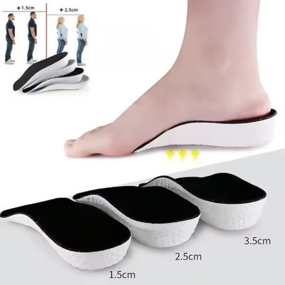Höhenerhöhung Einlegesohlen Herren Damen unsichtbar Fersenlift höhere Schuheinlagen 2 Pads