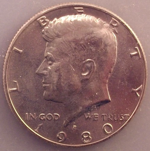Coin  1980-P KENNEDY HALF DOLLAR   Gem BU Uncirculated Condition