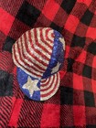 Vintage Red White Blue Star Sequin Cap Hat (WTF94) — photo 2