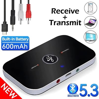 Bluetooth5.3 Transmitter Empfänger 2in1 Aux-RCA-Kabel Audioadapter TV-Kopfhörer