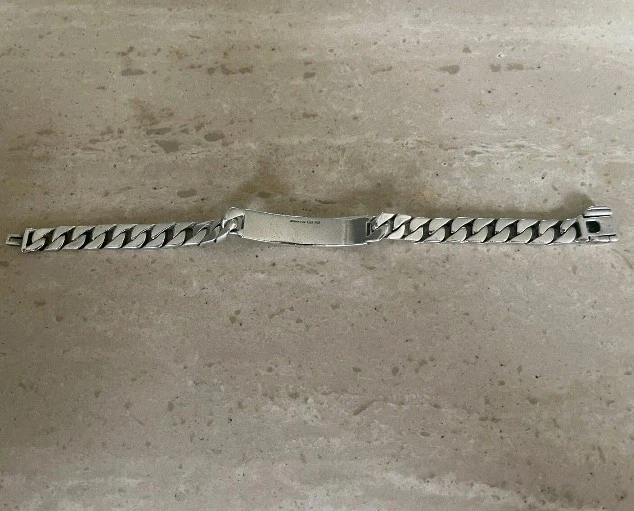 Tiffany & Co Sterling Silver 925 Curb Link ID Bracelet 8" - Image 4 of 4