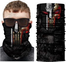 5PCS Skull Face Scarf Tube Bandana Headband Headwear for Motorcycle Riding Bi...