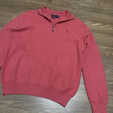 polo ralph lauren mens quarter zip sweater size L