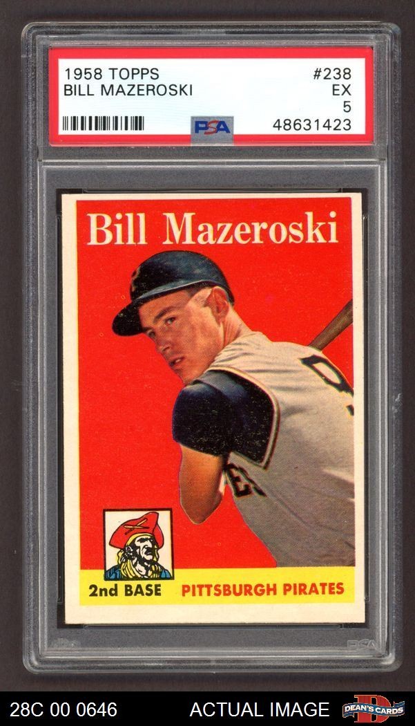 1958 Topps #238 Bill Mazeroski Pirates HOF PSA 5 - EX