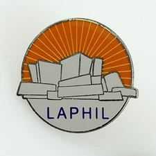 Vintage ACME Studio DISNEY CONCERT HALL Orange Enamel Pin By FRANK GEHRY - NEW