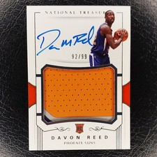 DAVON REED /99 Rookie Patch Auto TRUE RPA 2017-18 National Treasures Basketball