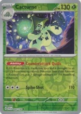 Cacturne Reverse Holo Pokemon TCG Card 006/198