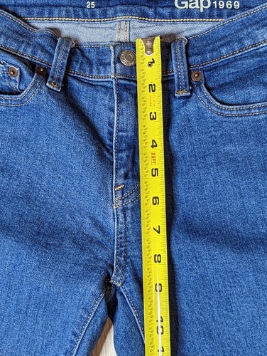 Jeans donna Gap 1969 taglia 25 GF Blowout blu indaco medio denim - Foto 10 di 12