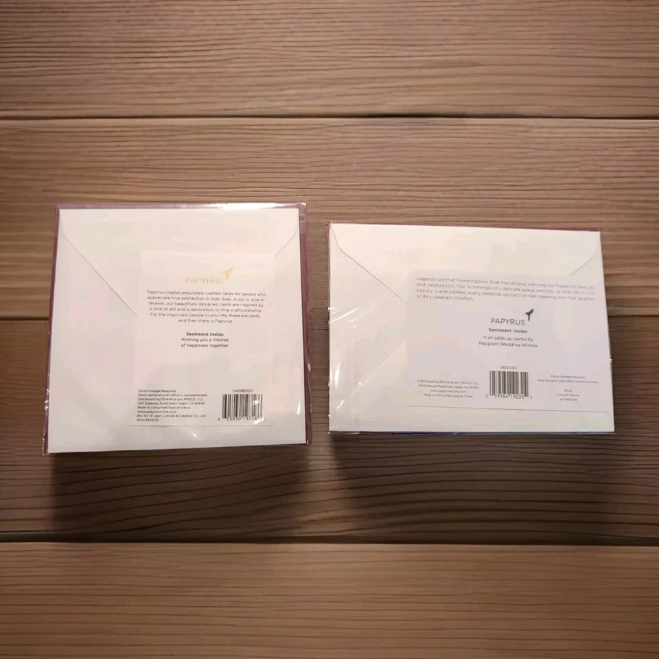 2 Papyrus Cards High Quality Embellishments Pearls 3D Wedding, Bridal Shower - Image 2 of 4