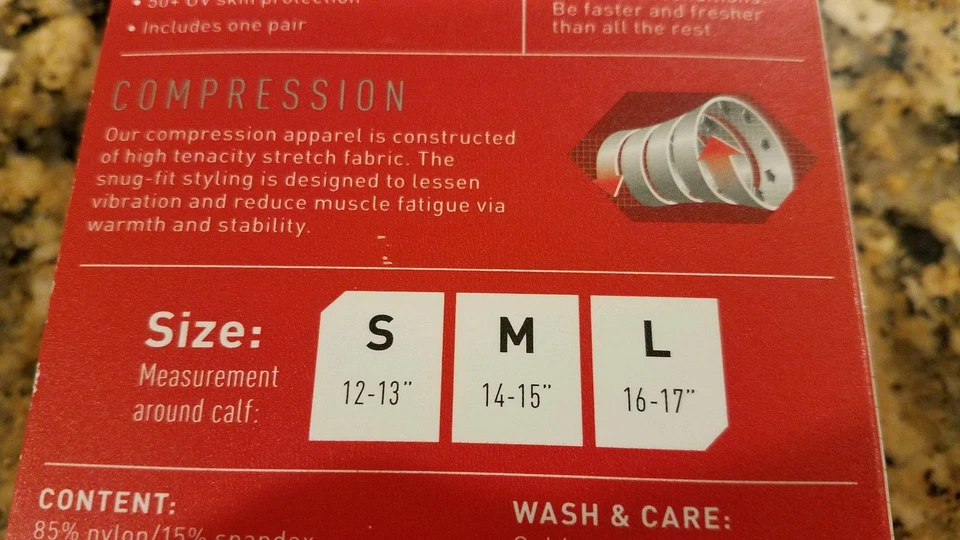 MCDAVID COMPRESSION CALF SLEEVES PAIR REFLECTIVE SLIVE PINK PAIR 6577RF L LARGE  - Image 4 of 4