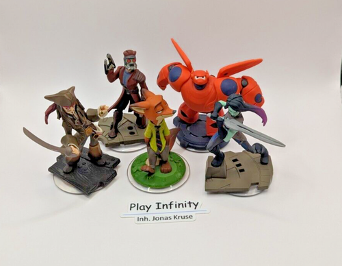 Disney Infinity 5 Figuras Personajes 2.0 Set Marvel Baymax Star Lord Nick Gamora - Imagen 2 de 7