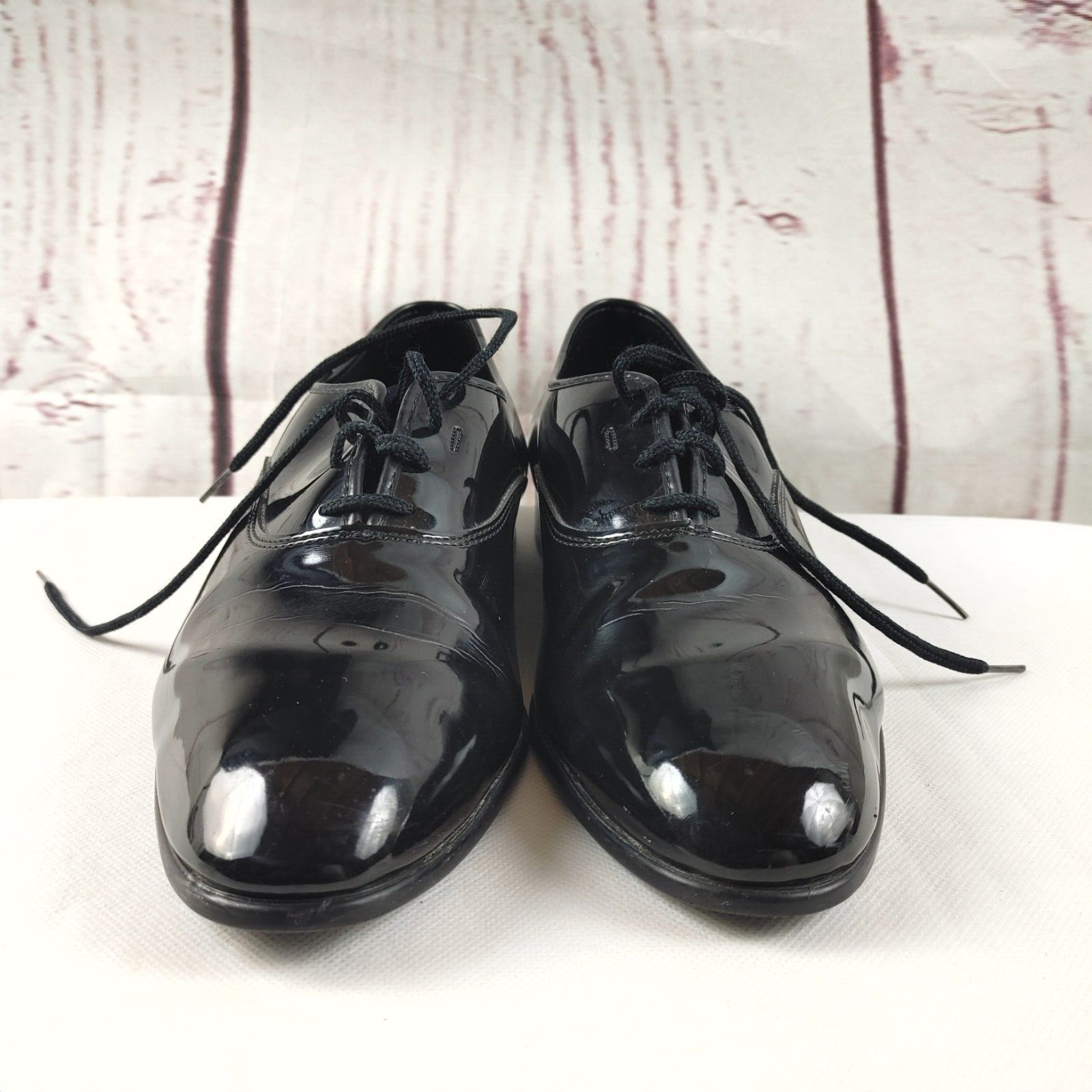 SAOLA Scarpe eleganti Oxford Barclay nere lucide ballo matrimonio vernice formale taglia 12M