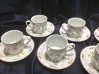 GEORGES BRIARD FLORAL FANTASY set of 8 CUPS & SAUCERS never used! EXCELLENT! — photo 3