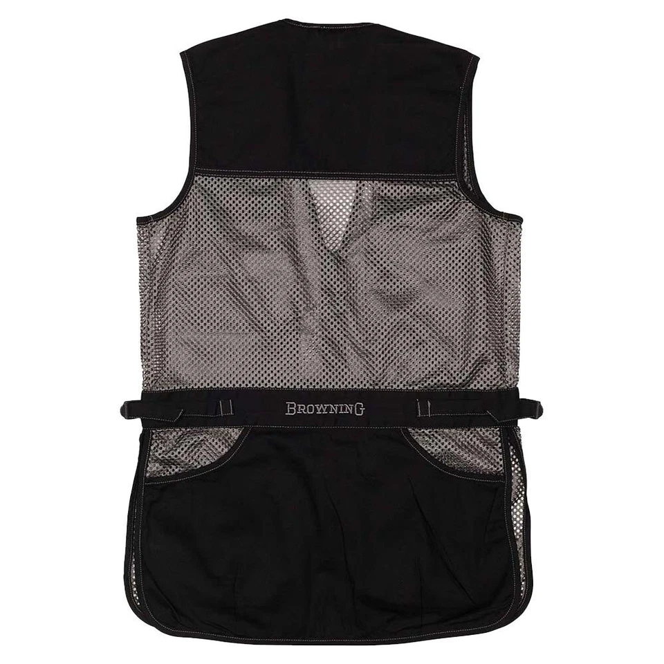 Browning Junior Trapper Creek Mesh Shooting Vest-Black/Gray - Image 2 of 2