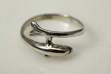 Dolphin 925 Sterling Silver Size 5.75 Wrap Ring 1.5 Grams RIN7991 