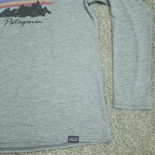 Patagonia T-Shirt Women XS XSmall Gray CAPILENE COOL DAILY Graphic Long Sleeve - Picture 6 of 16