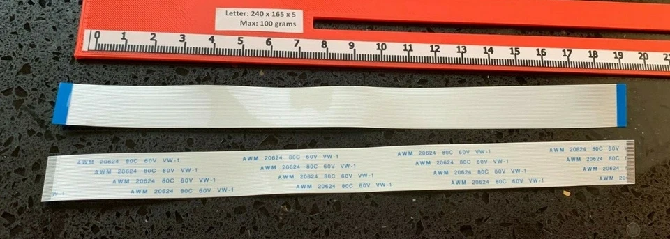 2 x AWM 20624 80C 60V VW-1 - 30 Pin - 0.5mm Pitch - 200mm Long FFC - A Type - Image 3 of 4