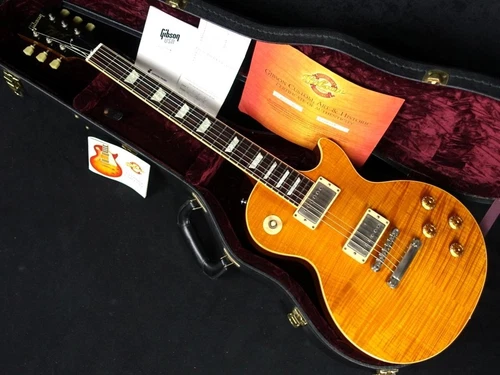 Gibson Custom Shop Les Paul Class 5 Trans Amber USA 2001 Solid Electric Guitar