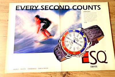 ESQ SWISS UHREN 1990er RAHMEN ORIGINAL USA AMERICAN CLASSIC WATCH ADVERT
