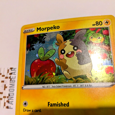 Morpeko DOUBLE SWIRL Cosmos Holo Black Star PROMO card SWSH031