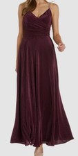 Nightway Women's Red Rhinestone-Strap Gown Size 6