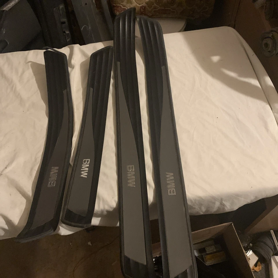 04-10 BMW E60 530i 525i 545i 535i 550i 528i Juego de cubiertas de umbral de puerta escalonada #1252 Foto 3 de 3