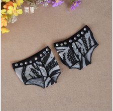 Zebra Pattern Rhinestones Foot Pads Dance Paws Half Shoes Belly Dance Costumes